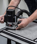 Adjustable Router Jig Frame and Guide System for Cutting Square and Rectangular Recesses, Slots, and Face Panel Molds With a Router