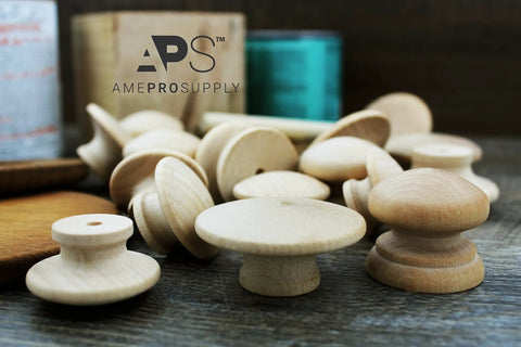 Straight Up Real Deal Smooth As Butter Wooden Cabinet Knobs For Dresser Drawers And Bifold Doors full round unfinished wood handles pack of eight