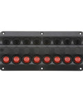 LED 12V 8 Switch Boat Distribution Panel Pre Wired And Panel Mounted With Illuminated Rocker Switches For No Fuss One Stop Marine Power Hub