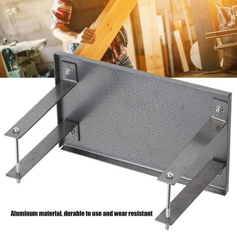 Hella Sturdy Electric Planer Stand With Heavy Gauge Aluminum Bracket Table For Woodworking Shops showing durable aluminum bracket for secure mounting.