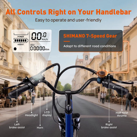 Three Wheel Electric Tricycle for Adults With Removable 48V 13Ah Battery, UL 2849 and UL 2272 Certified, Assembly Required, Comfortable City Cruiser for Shopping and Commuting, Safe Stable Ride and Easy Maneuverability. Handlebar controls