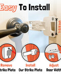 Heavy Duty Cat Door Prop That Holds Your Interior Door Cracked For Easy Roaming While Locking Dogs Outta Play Areas A Genuinely No Fuss Portable Door Stopper And Legit Pet Gate Alternative For Modern Homes with strike plate installation guide.