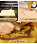 Tondiamo 76-piece laser material kit for engraving; includes wood, metal, PU leather, and PVC samples.