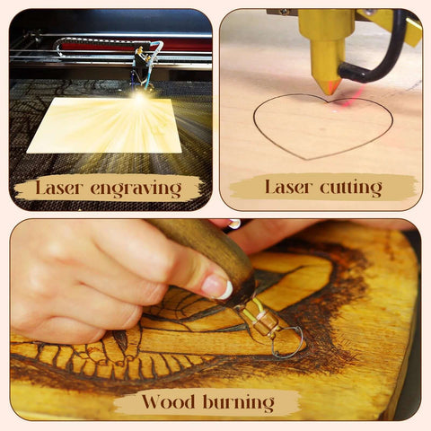 Tondiamo 76-piece laser material kit for engraving; includes wood, metal, PU leather, and PVC samples.