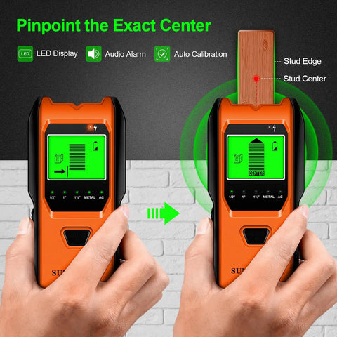 Handy Wall Scanner With Upgraded Smart Sensor And Crisp Audio Alarm Pinpointing Wood Joist Center Edge Metal Ac Wire Quick Draw Tool For Weekend Warriors Demanding Ace Performance Without Any Sweat Or Broken Gear On The Site
