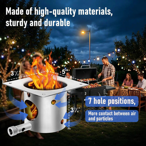 Auger Motor And Grill Induction Fan Kit With Fire Burn Pot And Hot Rod Ignitor For Pellet Grills Replacement Parts Fits Pit Boss And Traeger Grills Includes Mounting Screws And Simple Install Guide For Easy Diy Replacement with fire burn pot illustration