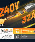 Upgrade Your Sweet Electric Ride With This Heavy Duty Nema 14 50 Adapter For Tesla Gen 2 And 3 Mobile Charger 32 Amp 250 Volt showcases a 32A Nema 14-50 adapter.