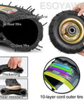 Tough As Nails Heavy Duty Pneumatic Caster Wheels 8 Inch And 10 Inch Bolt Plate showing rubber tire and core structure details.