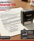 State Specific Self Inking Notary Stamp For All States With Crisp Clear Impressions on legal document.