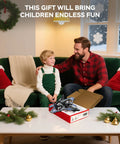 Father and son opening Epic 2.4GHz RC Plane With LED Night Lights 360 Degree Flips 6 Axis Gyro Stabilization Crash Proof Foam.