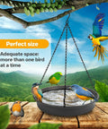 Hanging Bird Bath And Feeder Tray For Outdoors Garden Patio Decor Easy To Hang No Tools Needed Water And Seed Platform to Attract Birds