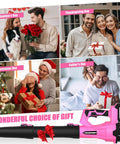 Pink 21V Cordless Leaf Blower With Six Speed Levels shown as a versatile gift idea for various occasions, including holidays.