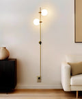 Equinox LED Wall Sconce Indoor Plug In Light For Bedroom And Bathroom With Glass Globe Shades Industrial Wall Mounted Fixture