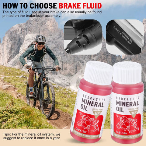 TEKTRO Hydraulic Brake Bleed Kit For Bicycle Disc Brakes With Mineral Oil 120ml All In One Bleed System For Pro Grade Fluid Syringe Fittings And Step By Step Guide For Easy DIY Bike Maintenance