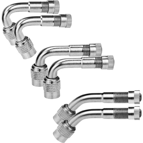 Six Pack Valve Stem Extenders With 45 Degree 90 Degree And 135 Degree Angles For Schrader Tires Compatible With Dual Wheels On Cars RVs