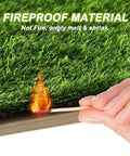 Close-up of No Fuss Low Maintenance Artificial Turf With UV Resistant Non Toxic Drainage Friendly Surface showing fireproof test.