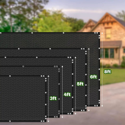 Heavy Duty Privacy Screen Fence Netting 4 Ft By 50 Ft Shade Net Cover 170 Shade For Walls Gardens shown in various sizes