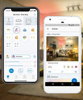 Smartphone apps controlling 60W Equivalent A19 Smart LED Bulbs With RGB Color Changing, Tunable White, Works With Alexa