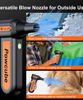 2 In 1 Go Anywhere Cordless Air Duster And Mini Vacuum With 180000RPM Turbo Motor clearing snow from a windshield