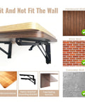 Wall Mounted Folding Table For Garage And Laundry Room Use, Handy Home Wall Desk And Folding Workbench, Space Saver Shown On Wall