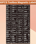 Magnetic Tool Box Labels With Icon 80 Pieces Pre Printed Drawer Markers Strong Magnet Tags for Steel Cabinets and Garage Organization