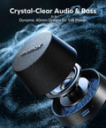 Magnetic Portable Bluetooth Speaker With Boomin Bass IPX6 Waterproof Mini Shower Speaker 12 Hour Playtime TWS Stereo USB C Outdoor Speaker Black Ideal Travel Gift For Any Adventure, showing internal components.