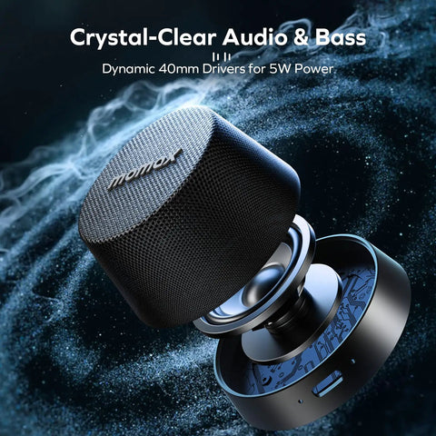 Magnetic Portable Bluetooth Speaker With Boomin Bass IPX6 Waterproof Mini Shower Speaker 12 Hour Playtime TWS Stereo USB C Outdoor Speaker Black Ideal Travel Gift For Any Adventure, showing internal components.