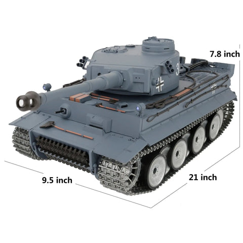 One Sixteenth Scale RC Tank With 2.4 GHz Radio Control Beefed Up Metal Road Wheels Tracks Sprockets Idle Wheel Steel Gearbox