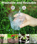 Clear Nursery Pots Set Of 36 In 7, 5, 4, And 3.5 Inch Sizes With Drainage Holes For Seedlings, Flowers, And Houseplants Transparent Plastic Plant Pots Being Washed