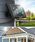 Solar Flood Lights With Motion Sensor, 2500LM Super Bright Outdoor Security Lights, IP65 Waterproof, house installation