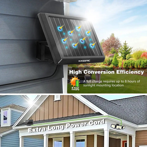 Solar Flood Lights With Motion Sensor, 2500LM Super Bright Outdoor Security Lights, IP65 Waterproof, house installation