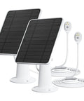 Two Plug And Play Sun Powered Solar Panel Charger For Pro 5S 4 3 Floodlight Ultra Ultra 2 Cameras Weatherproof IP65 6V 4.5W Panel Kit with cables