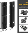 Two Pack Magnetic Vise Jaws Set With Scratch Free Anodized Aluminum Jaws And Soft Nylon Jaws For Damage Free Assembly