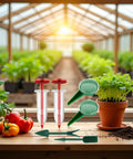 Six Piece Mini Seed Dispenser Set Handheld Seed Planter Tools For Precise Planting In Gardens And Lawns Includes Dibber And Widger