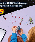 Child assembling Marvel Iron Man And War Machine Battle Drones Building Toy Set With Two Minifigures For Kids 7 Plus Block Building Fun Gift Idea For Birthdays Epic Hero Showdown For Collectors And Messy Builders Alike