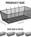 Pegboard Baskets Set Four Large Steel Wire Baskets For Garage And Workshop Organization Product Size Dimensions