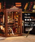 DIY 3D Wooden Book Nook Kit For Adults Teens And Beginners A Miniature Tiny House For Bookshelf Decor featuring Twilight Library design