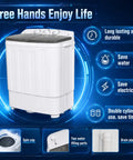 Easy Peasy Compact Portable Twin Tub Laundry Washer With Rapid Spin Cycle And Deep Soak Basin Tailored For Apartments Dorms Or RV Trips While Delivering Dope Results Zero Headaches with water-saving features.