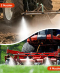 Six Nozzles Metal Boom Wand Sprayer With Five Tip Types And Beefy Ultra Durable Metal Rods spraying fields with tractors and UTVs
