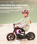 Electric Dirt Bike For Kids 3 To 6, 170W Mini Moto With Lightweight Aluminum Frame, 24V Detachable Battery, Dual Power Modes, 12 Inch Knobby Tires, Rugged Outdoor Fun For Backyard Adventures And Neighborhood Treks, child riding