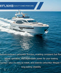 Luxury yacht cruising in ocean, highlighting reliability of Two Pack Carburetor Repair Kit with Float, Needle and Seat.
