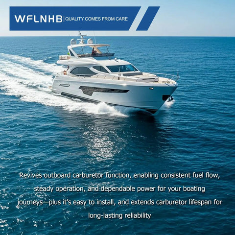 Luxury yacht cruising in ocean, highlighting reliability of Two Pack Carburetor Repair Kit with Float, Needle and Seat.