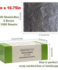 Premium Aluminum Foil Sheets 9 By 10.75 Inches, pop up dispenser box with open foil sheet displayed, high temp resistant