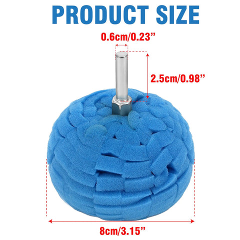 3 Inch Polishing Ball For Drill Detailing Adapter Round Buffing Cone Finishing Pad with garage ready attachment hub