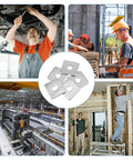 Tough As Nails 30 Piece Square Washer Set 2X2 Inch Galvanized Heavy Duty Carbon Steel Anti Vibration Fasteners shown in use on job sites.