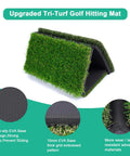 Tri Turf Golf Hitting Mat 24 By 24 Inch Portable Practice Mat with EVA base and 3 turf surfaces for indoor and outdoor use.