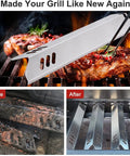 Heat Shields And Heat Tent Replacement Parts Pack For Dyna Glo DGF493BNP Grills 15 Inch Long 4 Pack in use on grill.