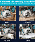 Badass Cordless Mini Circular Saw Drops Right Into Your Makita 18v Setup And Shreds Wood Fast On The Job Site Without Any Hassle cutting wood, plywood, PVC pipe, and plastic.