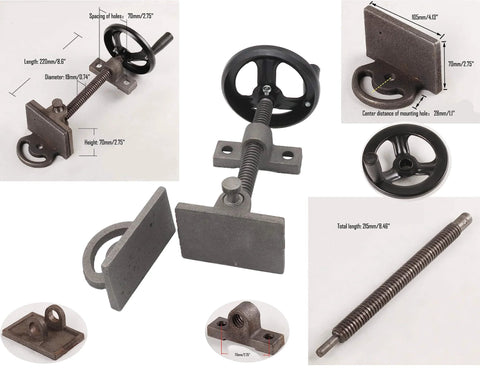 Components of a Heavy Duty Bench Vise With Quick Adjustment For Desktop Metalworking And Steel Cutting Eight Point Six Inch Jaw