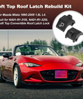 Mazda Miata Soft Top Roof Latch Lock Rebuild Kit 1990-2005 1.8L L4 Convertible Aluminum Black Anodized Clamps with Car